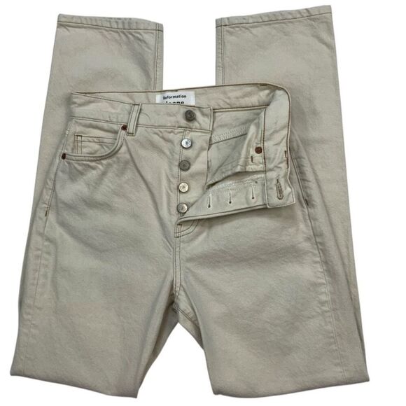 Reformation Cynthia High Rise Straight Jeans Bone New with tags! - Picture 8 of 16